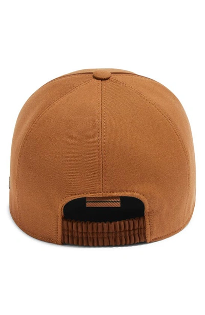 Shop Zegna Cotton & Wool Adjustable Baseball Cap In Foliage
