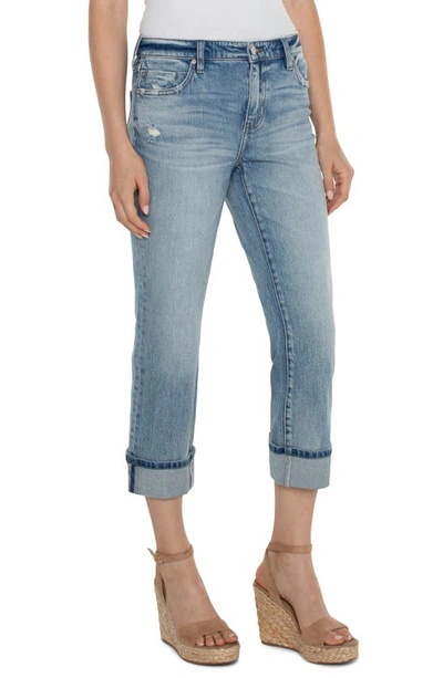Shop Liverpool Los Angeles Marley Distressed Back Seam Girlfriend Jeans In Old Coast