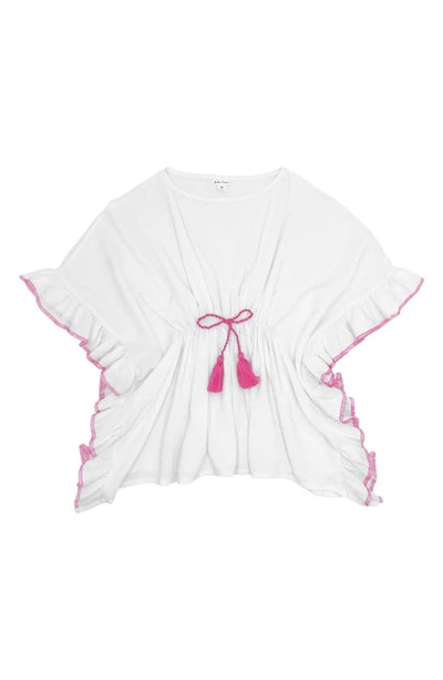 Shop Feather 4 Arrow Kids' Sea Breeze Cotton Gauze Cover-up Caftan In White