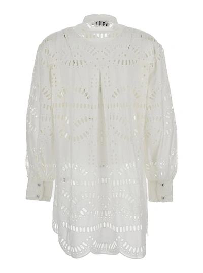 Shop Charo Ruiz White 'jeky' Blouse With Cut-out Detail In Cotton Woman