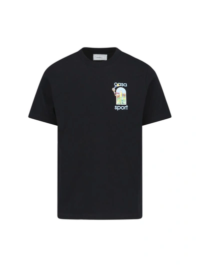 Shop Casablanca T-shirts And Polos In Black