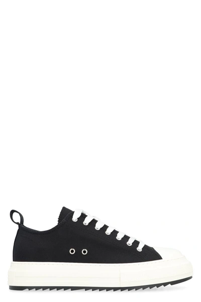 Shop Dsquared2 Berlin Fabric Low-top Sneakers In Black