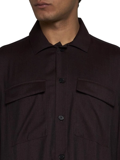 Shop Low Brand Shirts In Black Rum