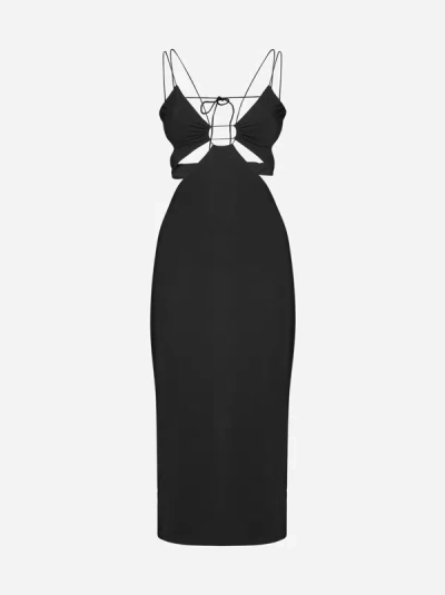 Shop Amazuìn Klea Midi Dress In Black