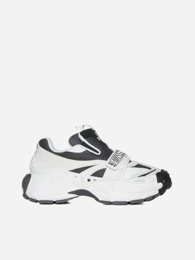 Shop Off-white Glove Mix Materials Slip On Sneakers In White,black