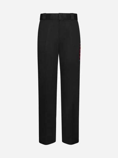 Shop Dickies 874 Work Cotton-blend Trousers In Black