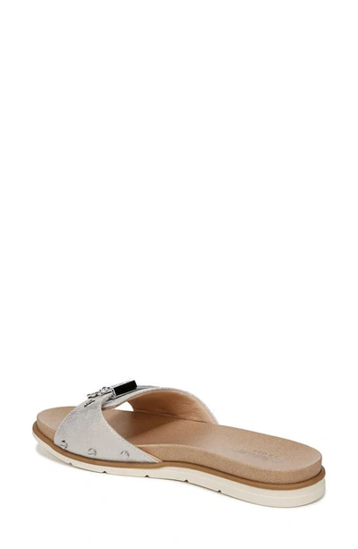 Shop Dr. Scholl's Nice Iconic Slide Sandal In Silver