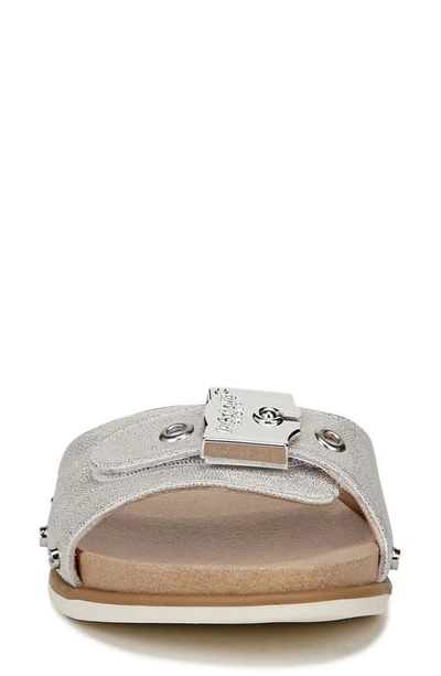 Shop Dr. Scholl's Nice Iconic Slide Sandal In Silver