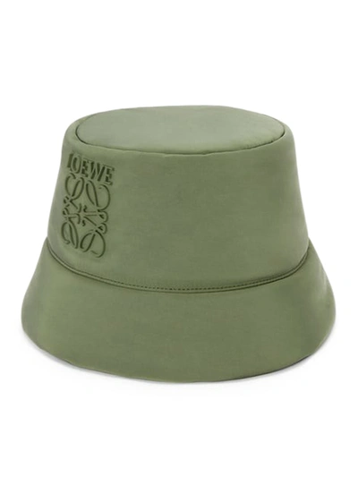 Shop Loewe Bucket Hat Puffer In Green