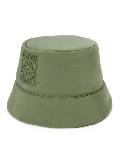 Loewe Bucket Hat Puffer In Green