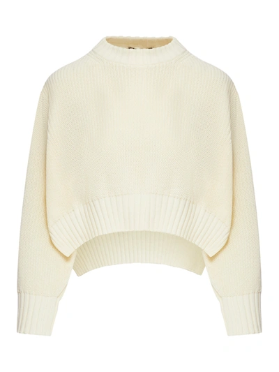Shop Roberto Collina Crewneck Sweater In White