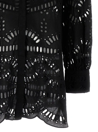 Shop Charo Ruiz Black 'jeky' Blouse With Cut-out Detail In Cotton Woman