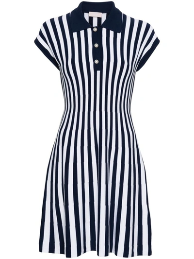 Shop Liu •jo Liu Jo Striped Pattern Dress In Blu E Bianco