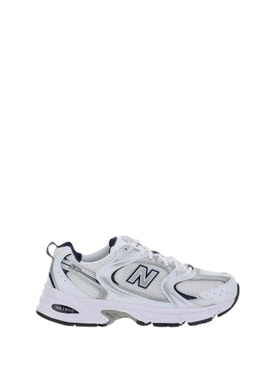 Shop New Balance Sneakers In White/blue D