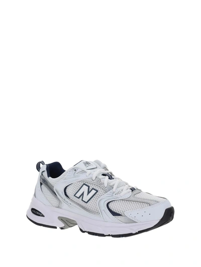 Shop New Balance Sneakers In White/blue D