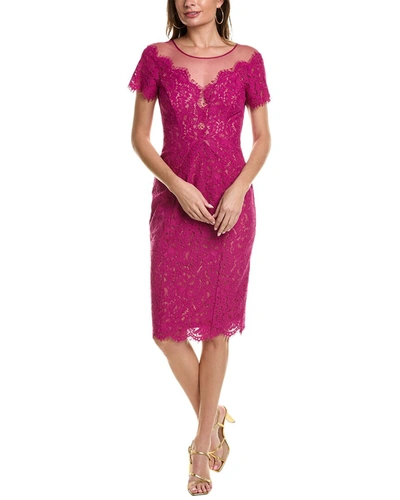 Shop Rene Ruiz Lace Sheath Dress In Pink