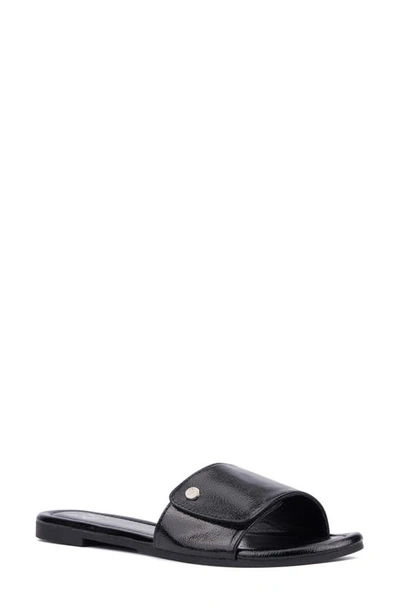 Shop New York And Company Adelle Slide Sandal In Black