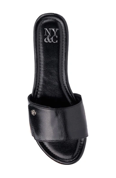 Shop New York And Company Adelle Slide Sandal In Black