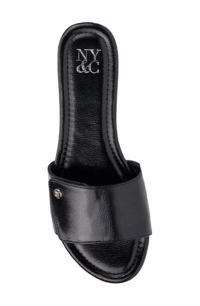 New York And Company Adelle Slide Sandal In Black