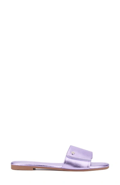 New York And Company Adelle Slide Sandal In Lilac