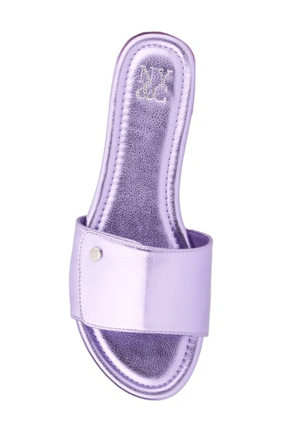 New York And Company Adelle Slide Sandal In Lilac