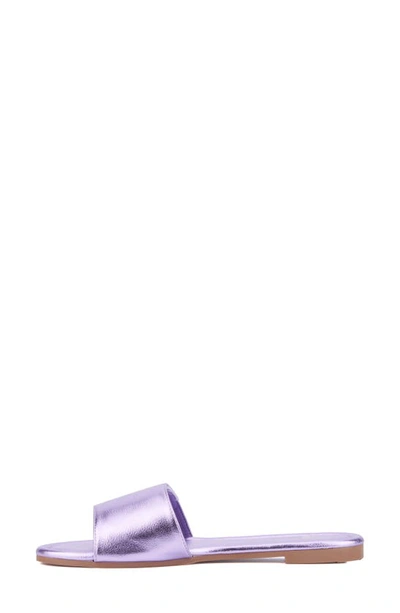 New York And Company Adelle Slide Sandal In Lilac