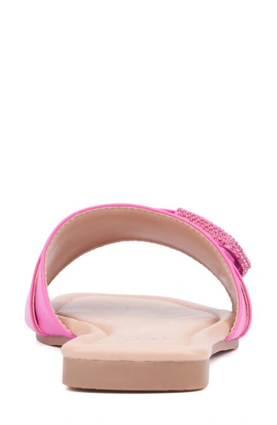 Shop New York And Company Nadira Slide Sandal In Hot Pink