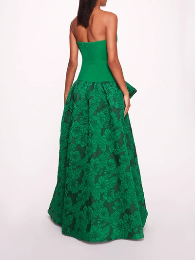 Shop Marchesa Calathea Gown In Emerald