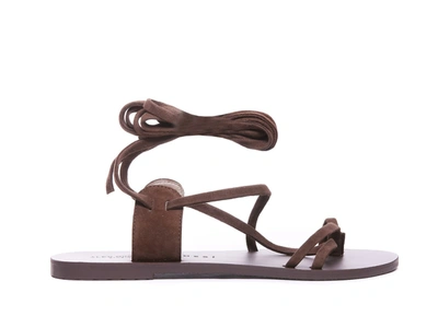Shop Manebi Sandals In Marrone