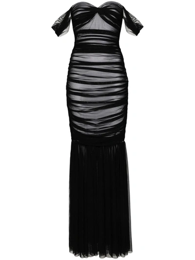 Shop Norma Kamali Walter Evening Dress In Black
