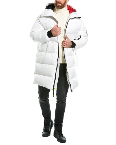 Shop Rossignol Oversized Long Puffer Down Coat In White