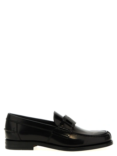 Shop Tod's Chain Loafers Black