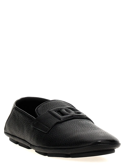 Shop Dolce & Gabbana Driver Loafers Black