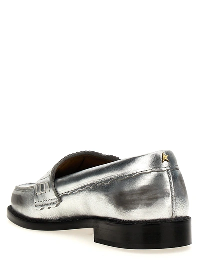 Shop Golden Goose Jerry Loafers Silver