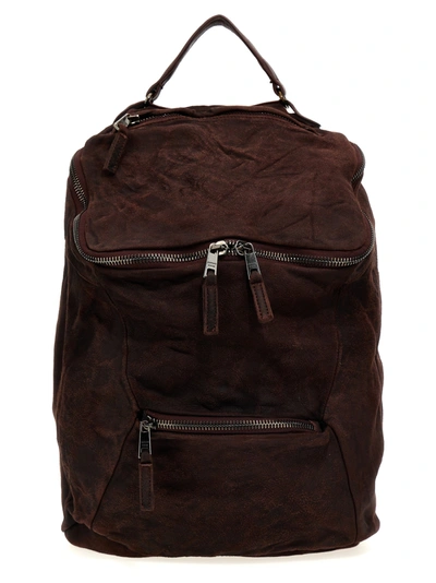 Shop Giorgio Brato Leather Backpack Backpacks Bordeaux