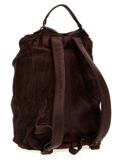 Shop Giorgio Brato Leather Backpack Backpacks Bordeaux