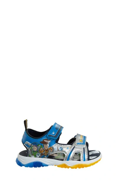 Shop Josmo Kids' Disney Toy Story Sandal In Blue/ Silver