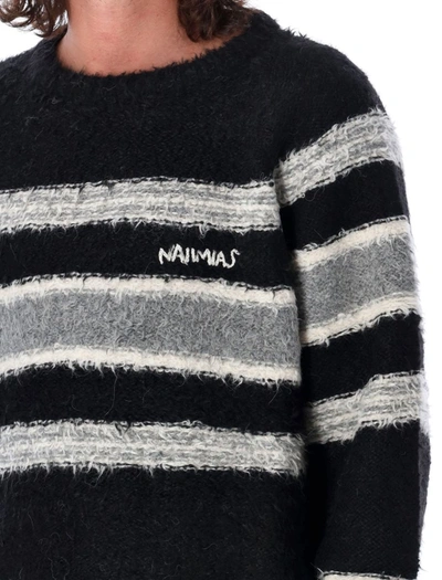 Shop Nahmias Striped Knit Crewneck In Black