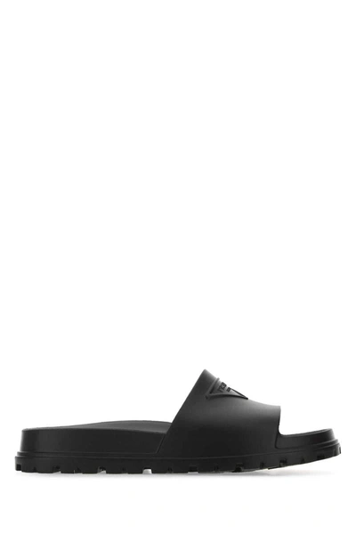 Shop Prada Slippers In Black