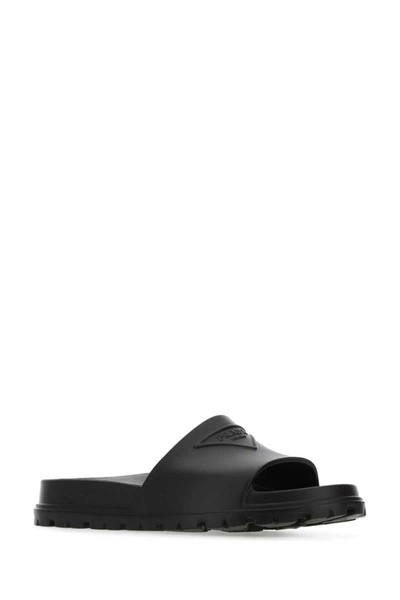 Shop Prada Slippers In Black