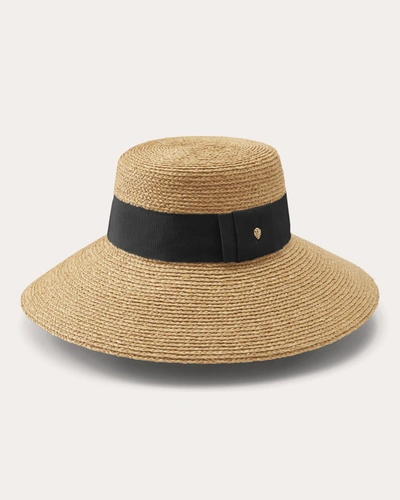Shop Helen Kaminski Women's Easton Raffia Sun Hat In Black