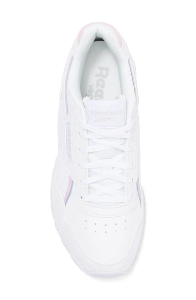 Shop Reebok Glide Vegan Sneaker In White/ Pixel Pink/ Blue Pearl