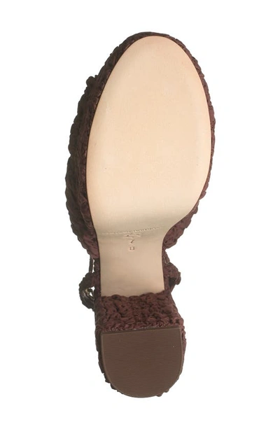 Shop Loeffler Randall Roz Knot Ankle Strap Platform Sandal In Cacao