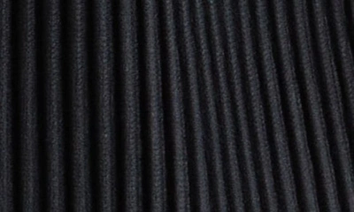 Issey Miyake Pleated Black Polo Shirt With Boxy Silhouette In Black