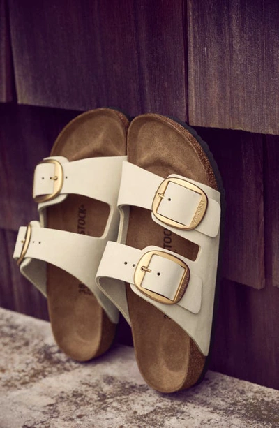 Shop Birkenstock Arizona Big Buckle Slide Sandal In Ecru