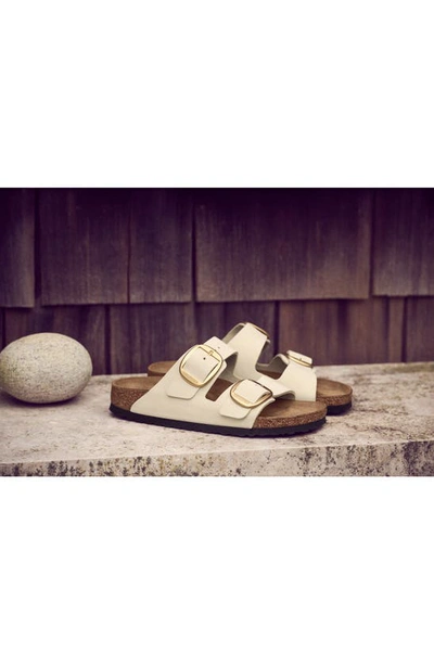 Shop Birkenstock Arizona Big Buckle Slide Sandal In Ecru