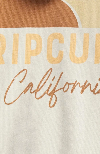 Shop Rip Curl Line-up Cotton Graphic Zip-up Hoodie In California Bone