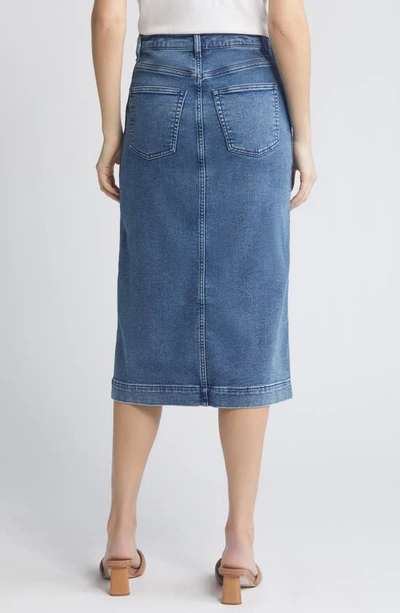 Shop Faherty Stretch Terry Midi Skirt In Riverton