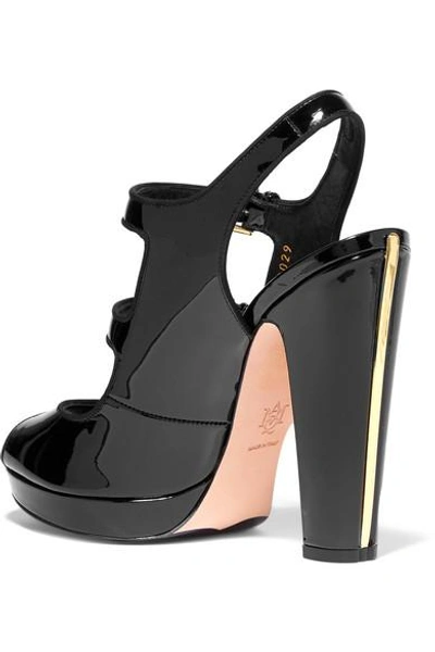 Shop Alexander Mcqueen Patent-leather Sandals