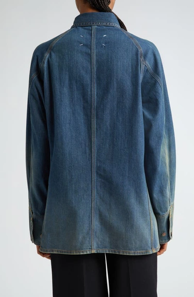 Shop Maison Margiela Oversize Nonstretch Denim Jacket In American Classic